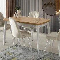 1318-2397 – Kelebek Masa Sandalye Takımı – Meşe/Beyaz
