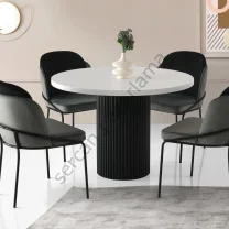 7123-2412 – Nova Masa Sandalye Takımı – Beyaz/Siyah